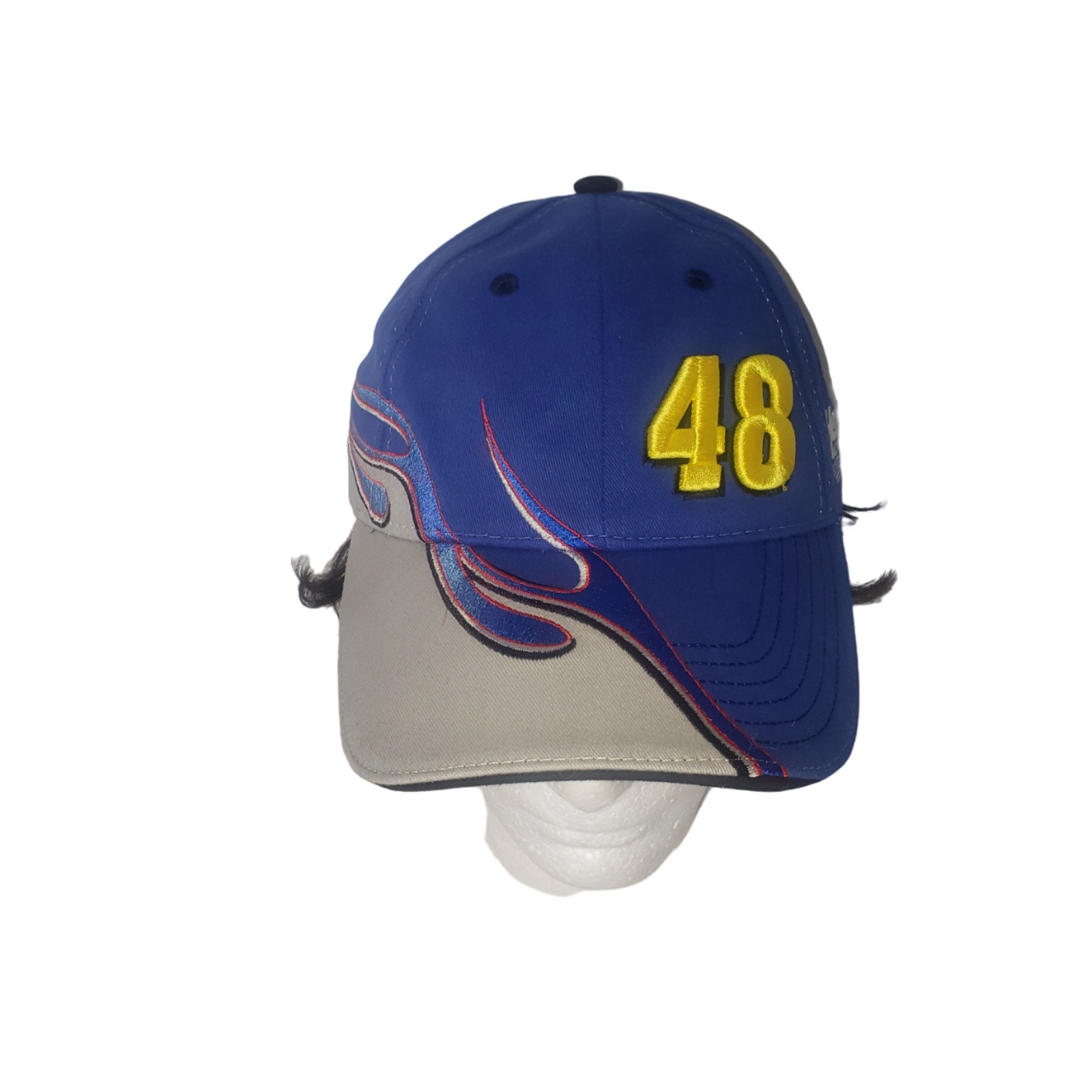 Nascar Hendrick Motorsports Lowes Racing Team 48 Blue Flame Baseball Hat New